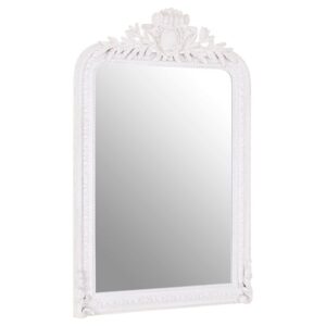 Glaria Rectangular Wall Bedroom Mirror In Weathered White Frame