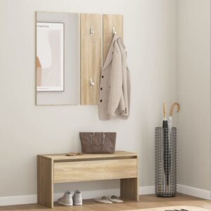 Elroy Wooden Hallway Furniture Set In Sonoma Oak