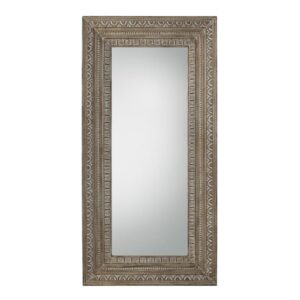 Arcadia Leaner Floor Mirror In Grey And Natural