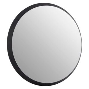 Athens Medium Round Wall Bedroom Mirror In Black Frame