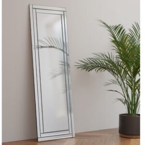 Dania Floor Frameless Dressing Cheval Mirror In Clear