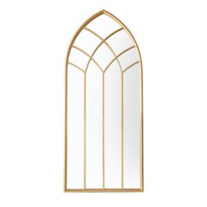 Karla Arc Design Wall Mirror In Gold Frame