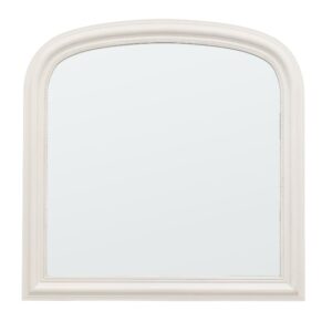 Salta Overmantle Wall Mirror In Stone Wooden Frame