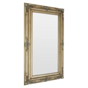 Saran Rectangular Wall Bedroom Mirror In Antique Gold Frame