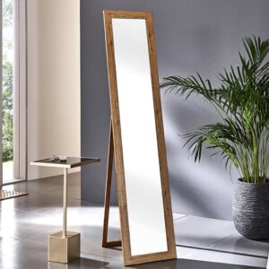 Truckee Floor Standing Cheval Mirror In Oak Frame