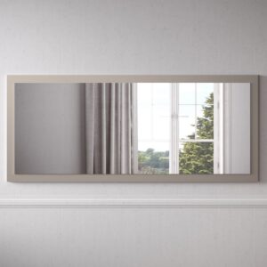 Genoa Bedroom Wall Mirror In Cashmere Wooden Frame